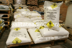 Bags each containing 25 kilograms of ammonium nitrate are stored in a fertilizer warehouse in Sydney.